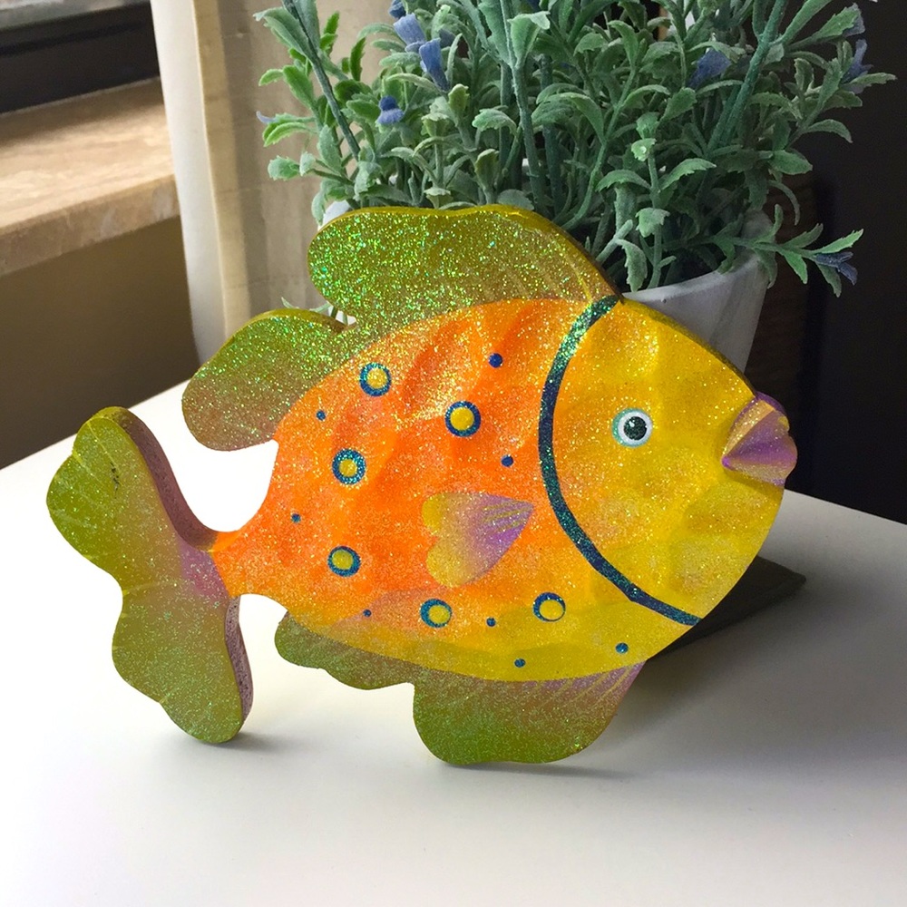 Wood fish plaque 🌿🐬 - Picture 1 of 7